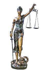 Lady Justice is based on the Greek goddess Themis − honored as clear-sighted − and the Roman goddess Justicia − honored as representing the virtue of justice.